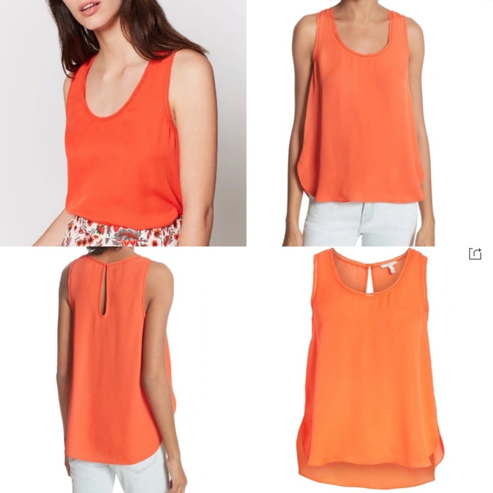 Joie: Oceae Silk Tank Top / Color: Salsa
